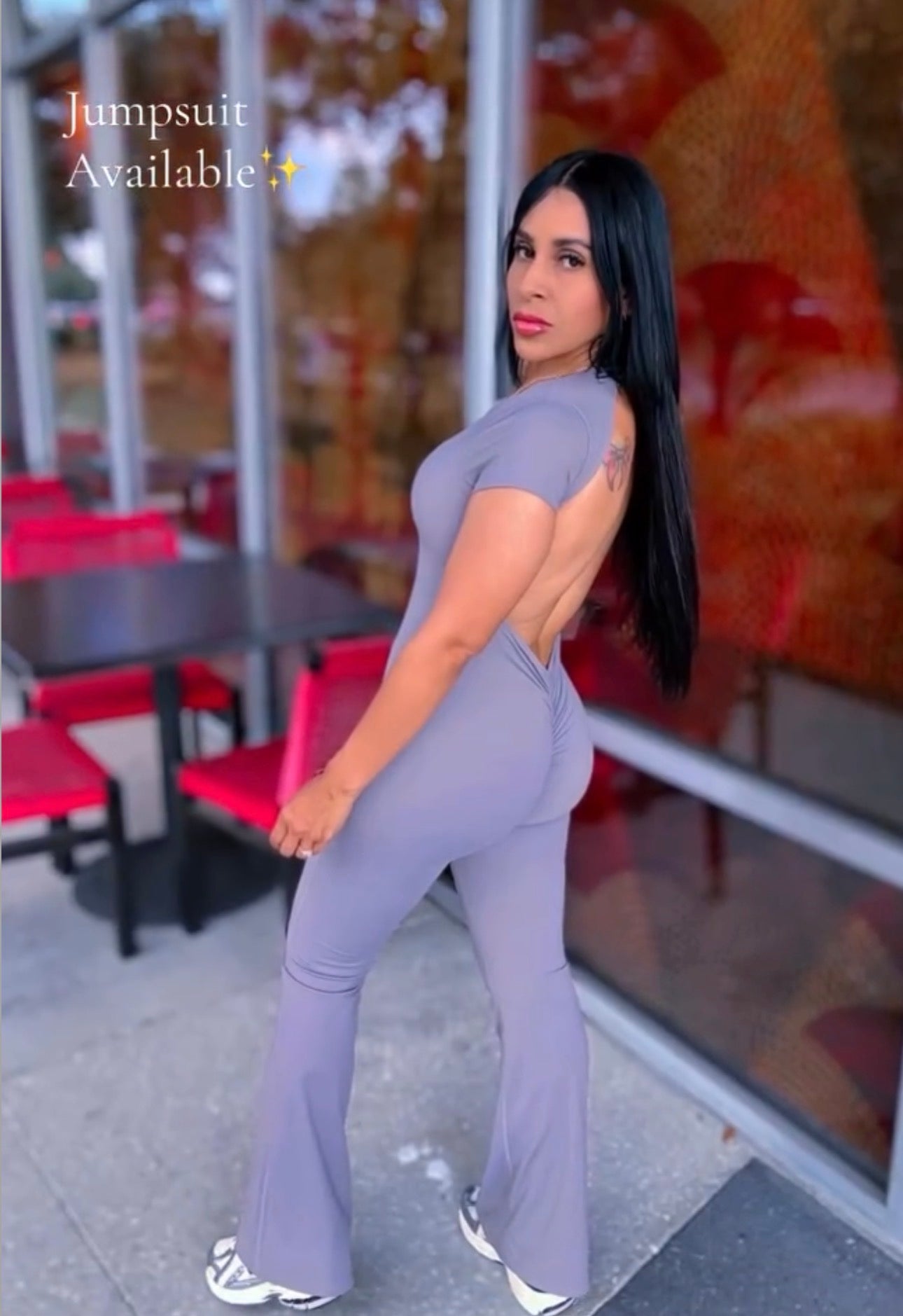 Fenix Power Jumpsuit – Grey Red🩶❤️
