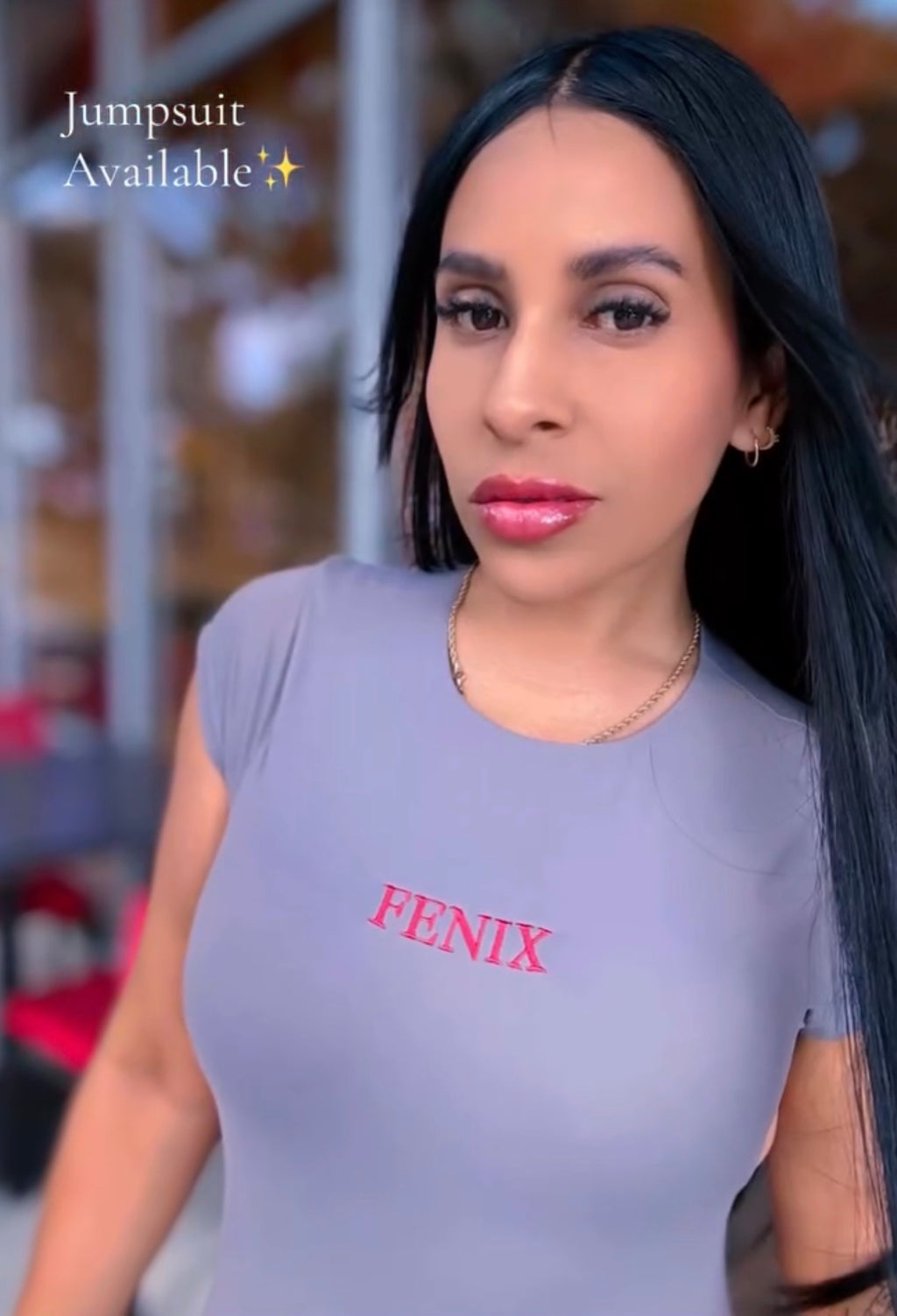 Fenix Power Jumpsuit – Grey Red🩶❤️